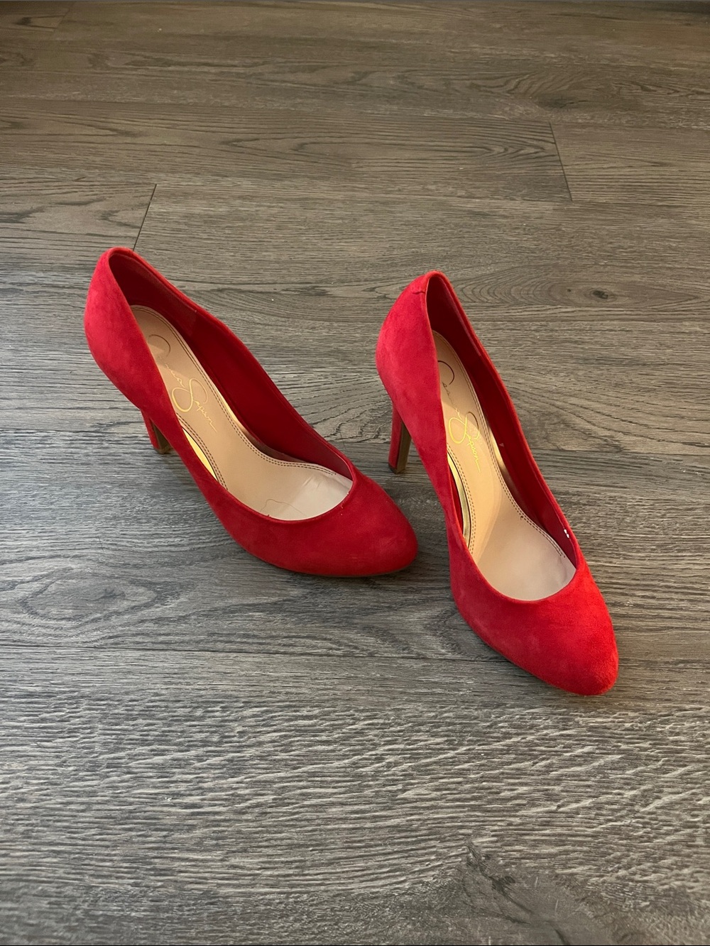 Jessica Simpson Red Suede Pumps